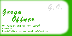 gergo offner business card